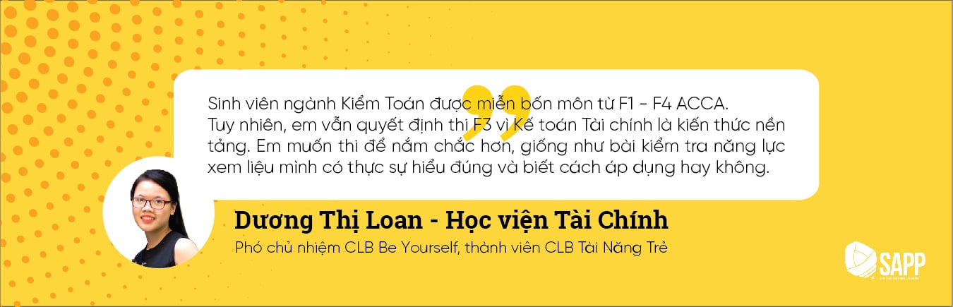 Luyện Thi F3 ACCA Với Dương Thị Loan - Sinh Viên Học Viện Tài Chính