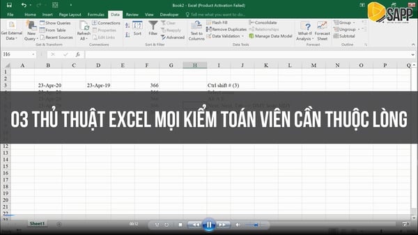 03 Thủ Thuật Excel Mọi Kiểm Toán Viên Cần Thuộc Lòng