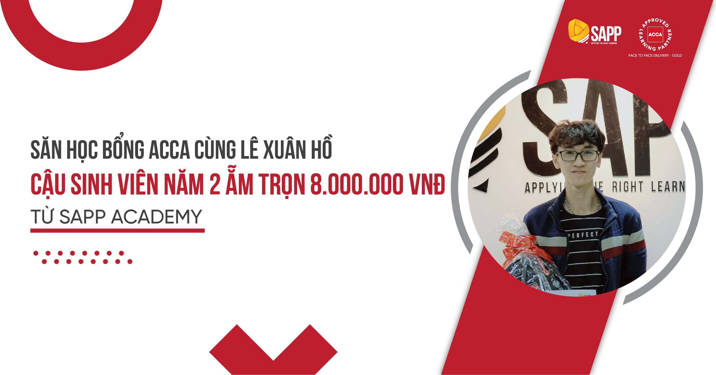 LÊ XUÂN HỒ - CẬU SINH VIÊN NĂM 2 ẴM TRỌN HỌC BỔNG 8.000.000 VNĐ TỪ SAPP ACADEMY