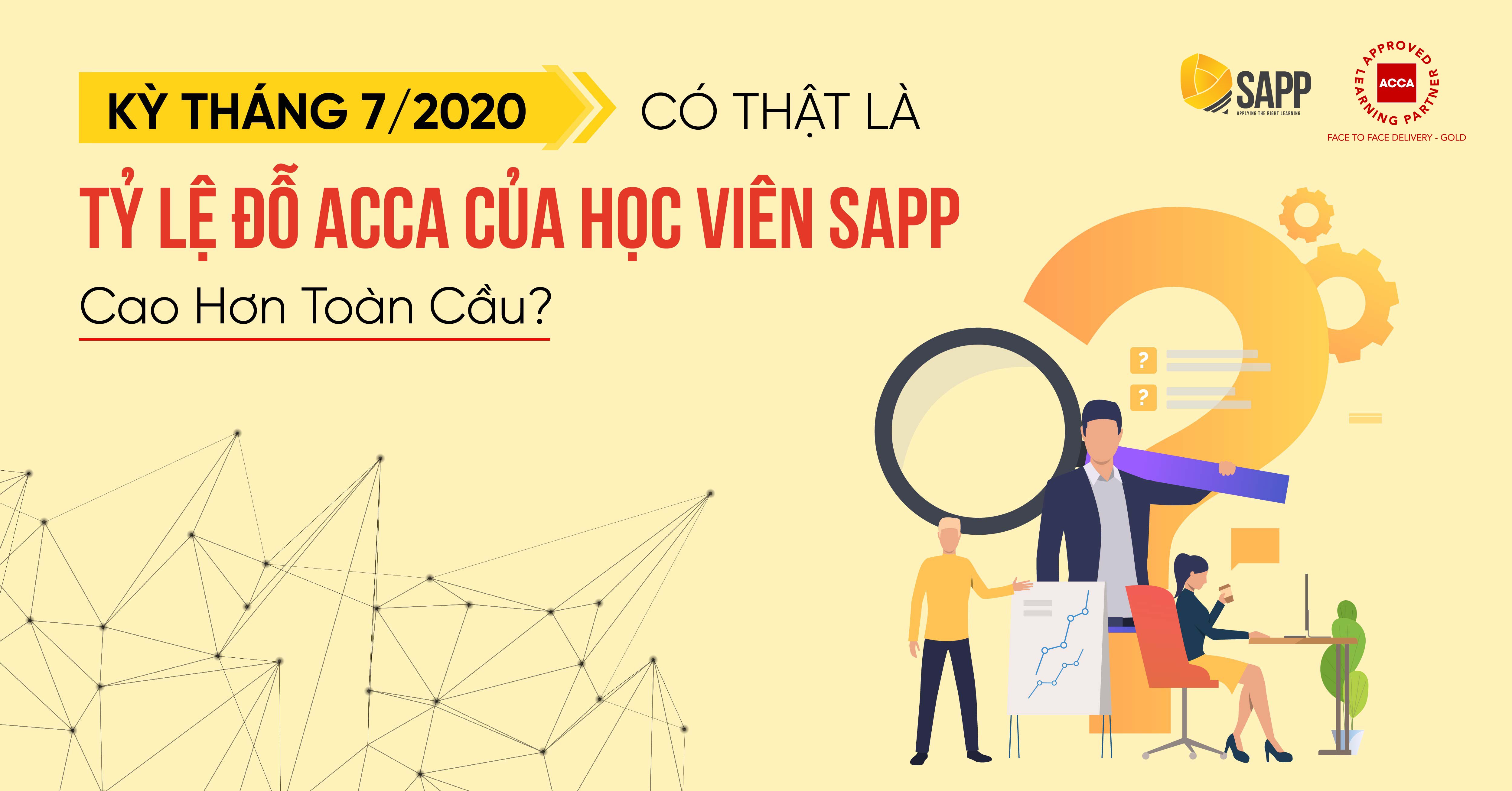 Tỷ lệ đỗ ACCA kỳ tháng 7/2020 tại SAPP Academy